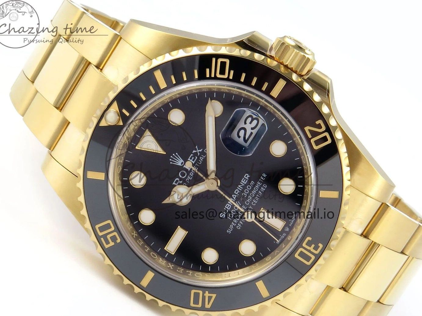 Black Bracelet 904L 126618 Best LN 1:1 Ceramic YG Submariner THBF Edition SH3235 41mm on 0102